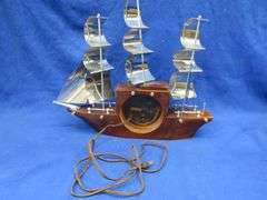 Master Crafters "Yankee Clipper" ship clock, will need a new cord and is untested