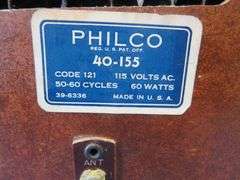 Philco 40-155 table-top tube radio.  Untested.
