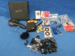 Bicycle parts old and mostly new including a Velo Giant seat, cables, and much more