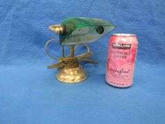 Large copper mug, small office lamp, and a dental-themed mechanical bank from Taiwan
