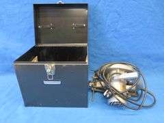 Craftsman 7" circular saw in a metal case.  Includes 3 new and 3 used extra blades.