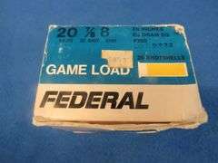 25 Federal 12-gauge #6 shot, 25 Federal 12-gauge #8 shot, and 23 Federal 20-gauge #8 shot.  All 2 3/