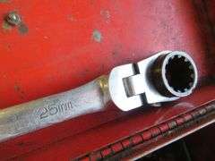 Large lot of mechanics tools including ratcheting gear wrenches from MATCO, Craftsman sockets and ra