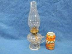 Two kerosene lamps with shades and two extra burners