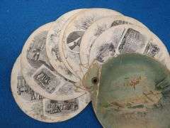 Souvenir hand fan from the 1893 World's Columbian Exposition held in Chicago advertising Schlitz Bee