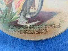 Souvenir hand fan from the 1893 World's Columbian Exposition held in Chicago advertising Schlitz Bee