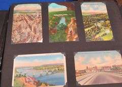 Three vintage photo albums. One has over 500 photos or postcards of bridges. Two are unused