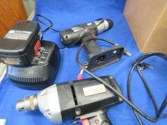 Lots of tools and hardware including, an untested Craftsman 19.2v cordless drill and flashlight with