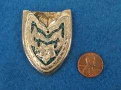 1951 D Franklin half and a jewelry set marked "Alpaca Mexico"
