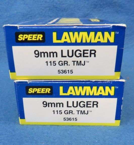 100 Speer Lawman 9mm rounds.