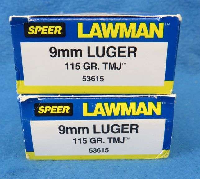 100 Speer Lawman 9mm rounds