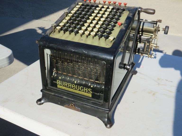 Burroughs adding machine with beveled glass on three sides - AAA ...