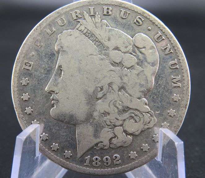 1892 P Morgan silver dollar