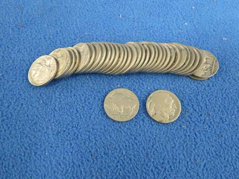 34 Buffalo nickels