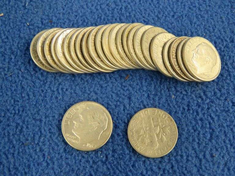 25 Silver Roosevelt dimes