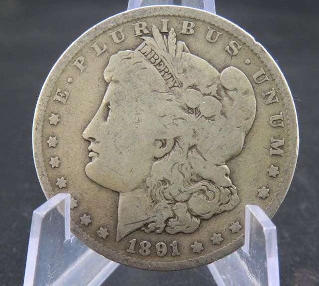 1891 O Morgan silver dollar