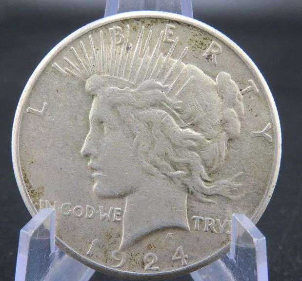 1924 S Peace silver dollar