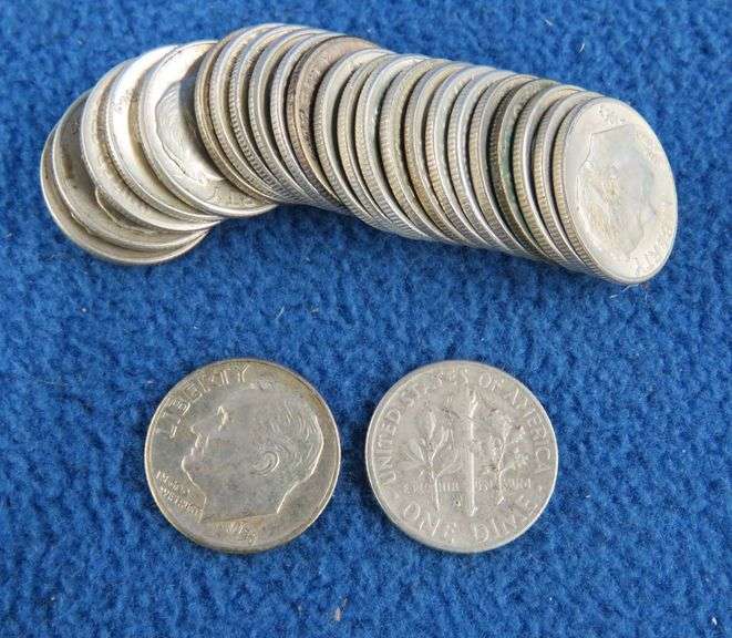 25 Silver Roosevelt dimes