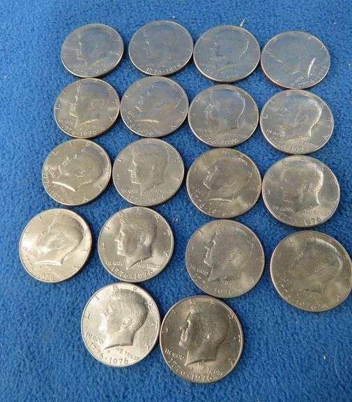 18 Kennedy Bicentennial  half-dollar coins