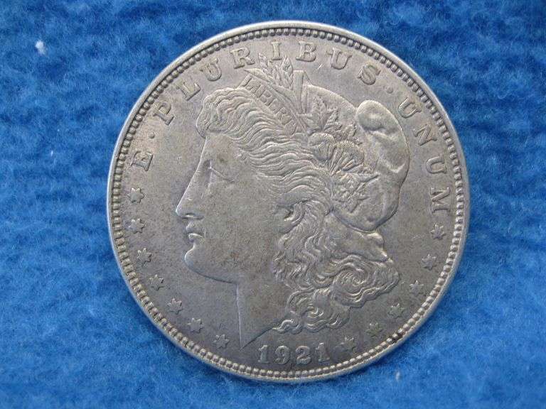 1921 P Morgan silver dollar