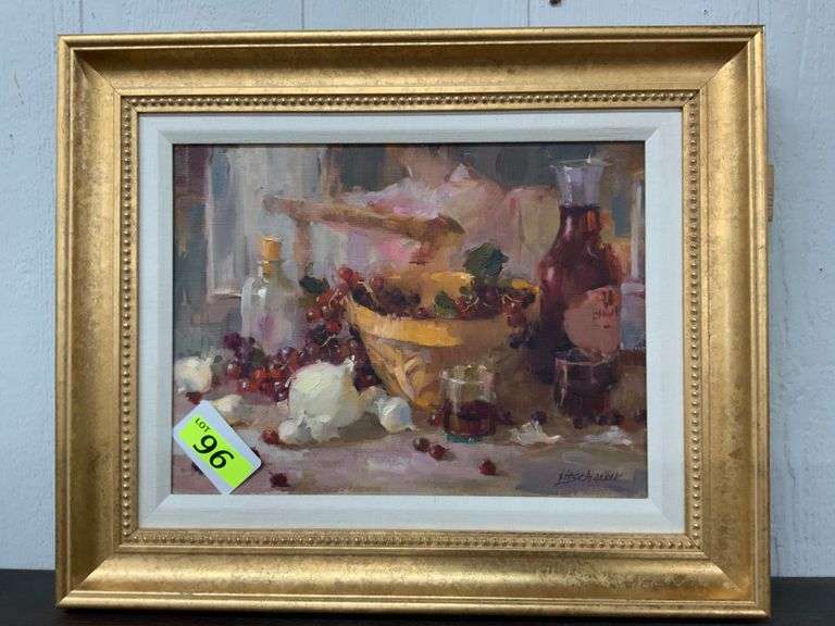 L.H. SCHAUER (20TH C, AMERICAN), UNNAMED OIL ON CANVAS SIGNED LR, IN A GILT FRAME, 11.5 X 15.5"