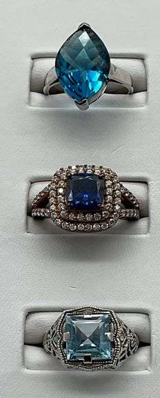 3 STERLING SILVER RINGS