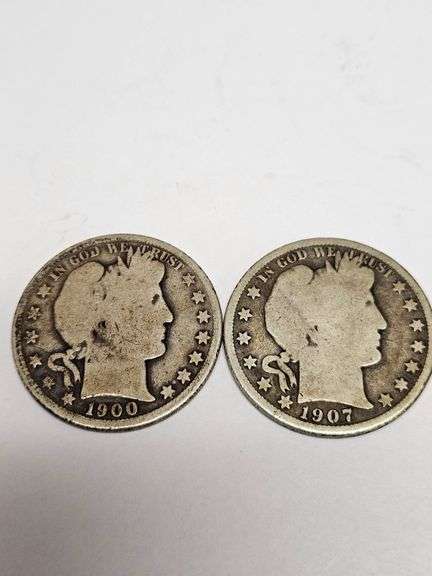 1900 and 1907 Barber Half Dollars