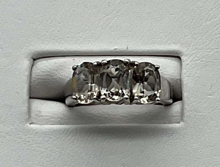 3 stone silver ring
