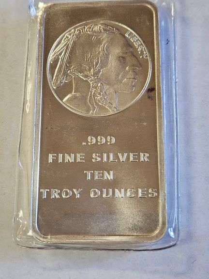 TEN TROY OUNCES .999 FINE SILVER BAR