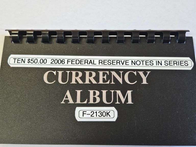 TEN UNC $50.00 2006 FEDERAL RESERVE NOTES IN SERIES