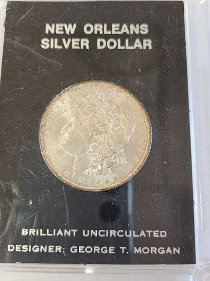1884-O BRILLIANT UNCIRCULATED NEW ORLEANS SILVER DOLLAR