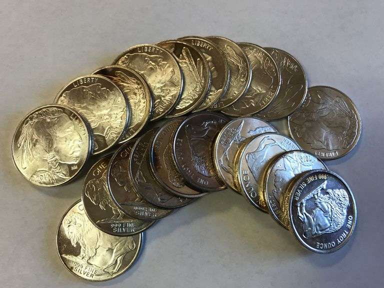 (20) ONE TROY OUNCE .999 FINE SILVER ROUNDS