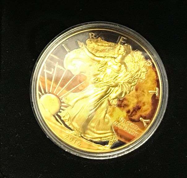 NUCLEAR EAGLE 2016 COLORIZED .999 FINE SILVER 1 OZ COIN