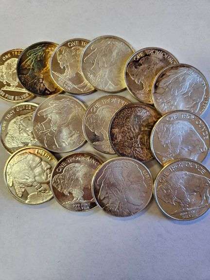 (15) ONE TROY OUNCE .999 FINE SILVER ROUNDS