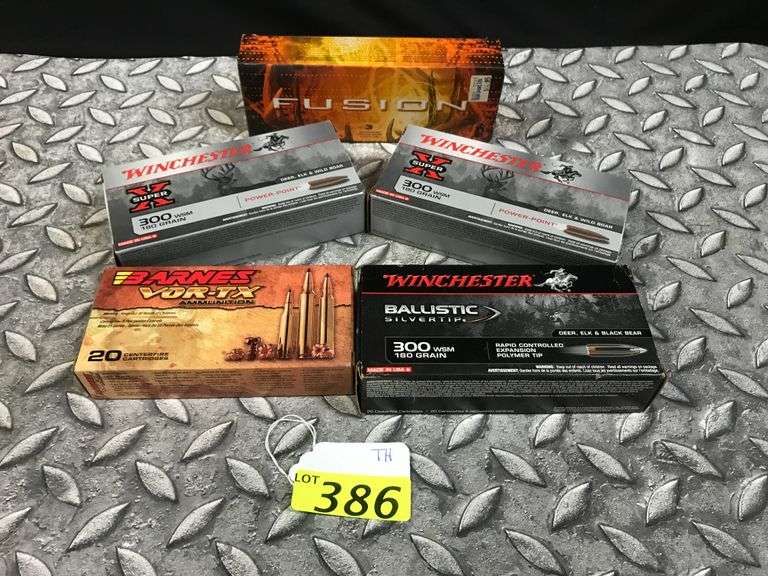 100 RDS 300 WSM AMMO, 60 RDS WINCHESTER, 180 GR, 20 RDS FUSION 180 GR ...