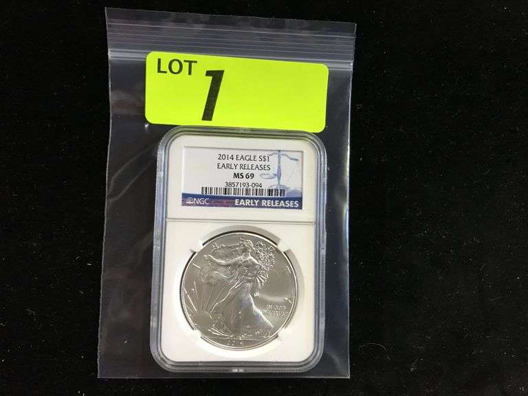 NGC GRADED MS69 2014 EAGLE S$1 EARLY RELEASES