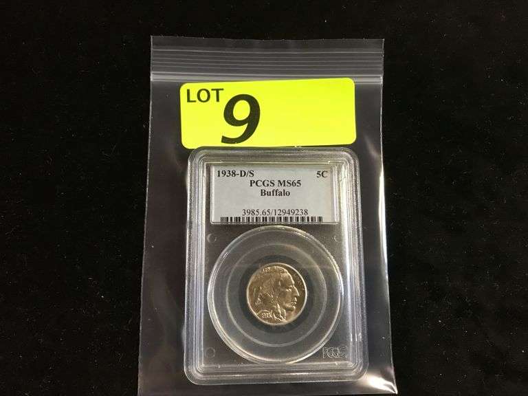PCGS GRADED 1938-D/S MS65 BUFFALO NICKEL
