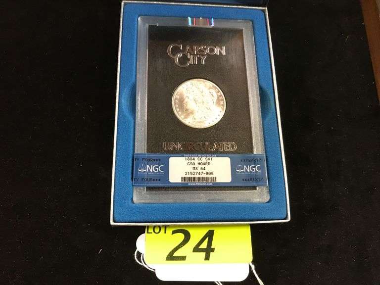 NGC GRADED MS64 GSA HOARD 1884 CC MORGAN SILVER DOLLAR
