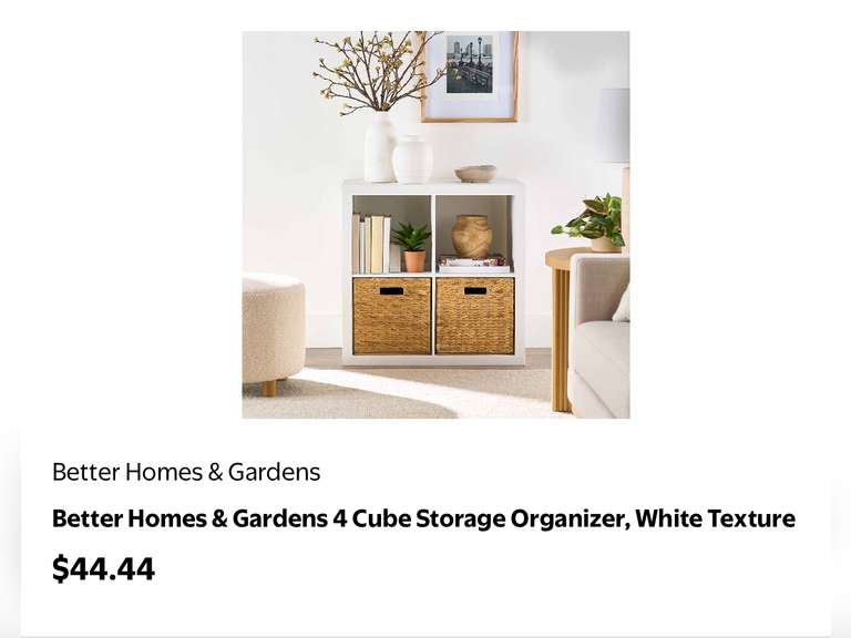 Better Homes & Gardens 4-Cube Storage Organizer