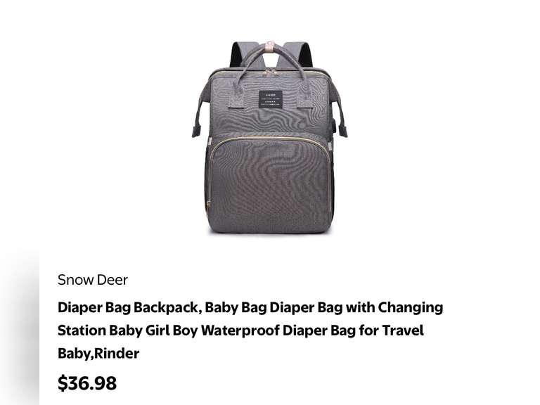 Diaper Bag Backpack, Baby Bag Diaper Bag with Changing Station