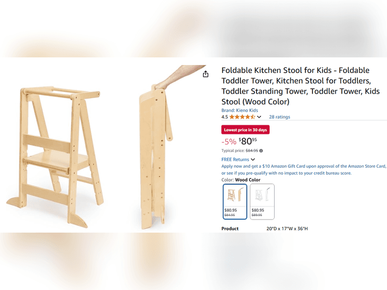 Foldable Kitchen Stool for Kids