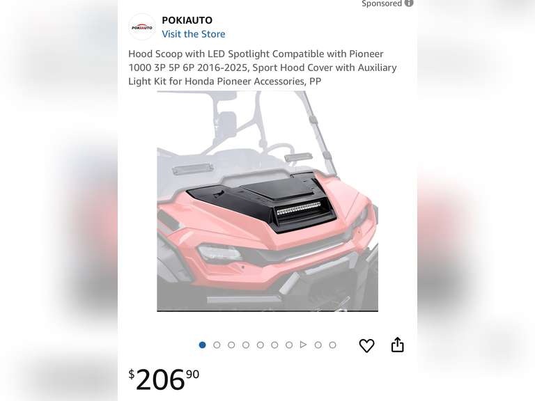 Hood Scoop with LED Spotlight