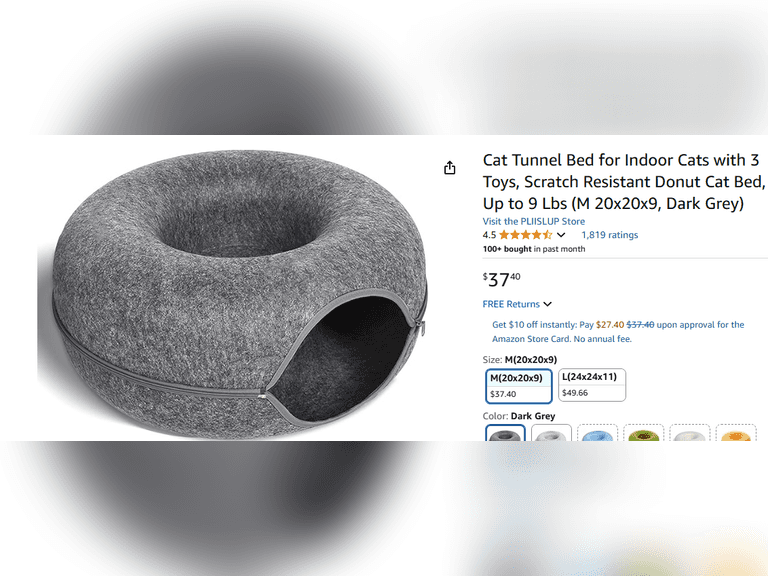 Cat Tunnel Bed for Indoor Cats