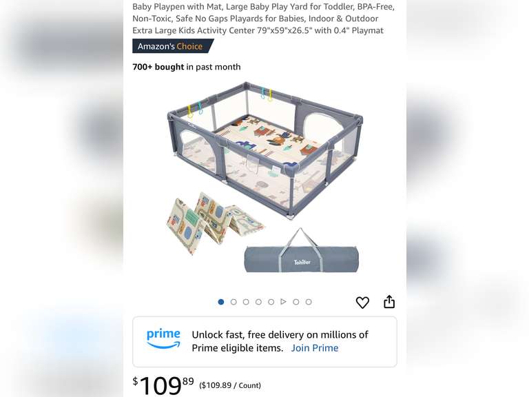 Baby Playpen with Mat