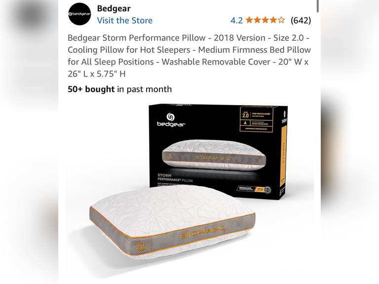 Bedgear Storm Performance Pillow