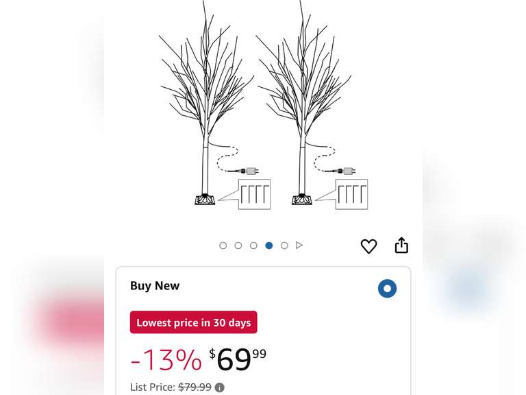 Prelit White Artificial Tree