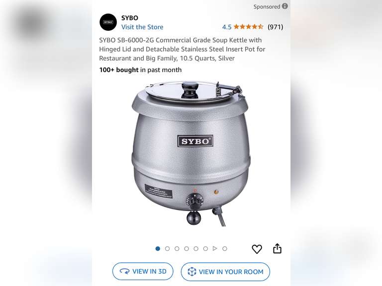 2 Gallon Commercial Grade Soup Kettle