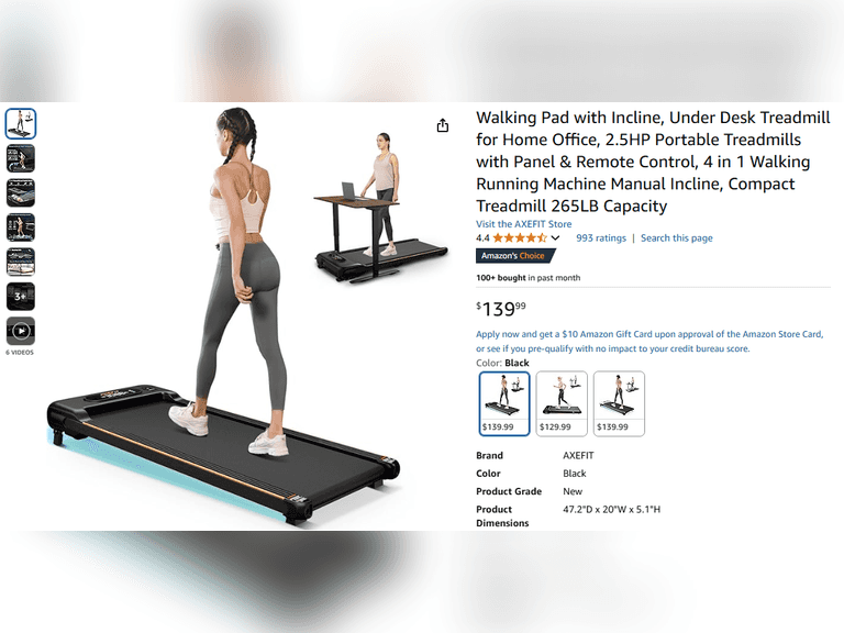 Walking Pad with Incline, Under Desk Treadmill