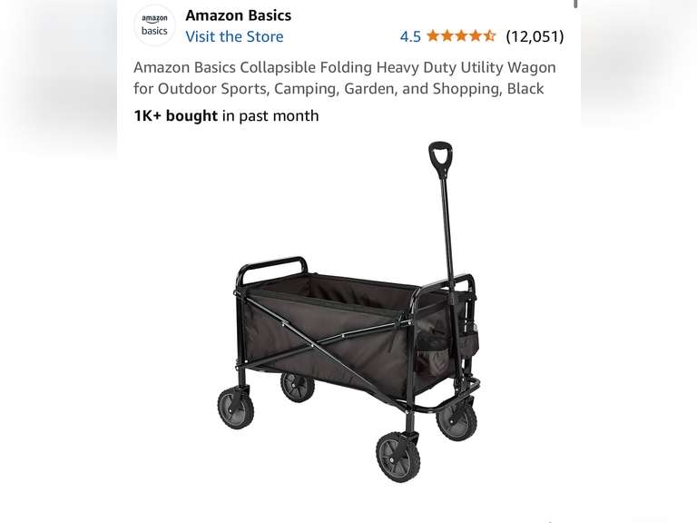 Collapsible Folding Heavy Duty Utility Wagon