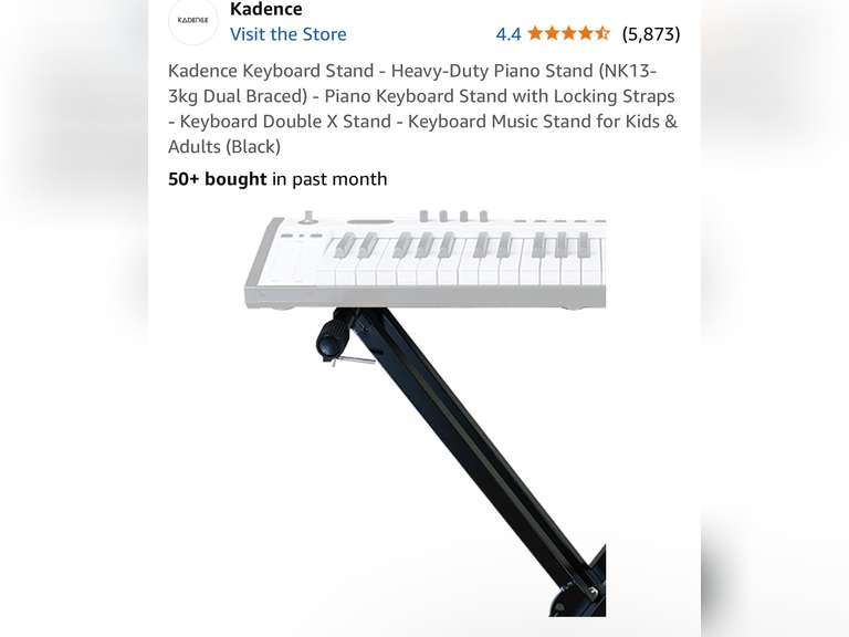 White Heavy-Duty Piano Stand